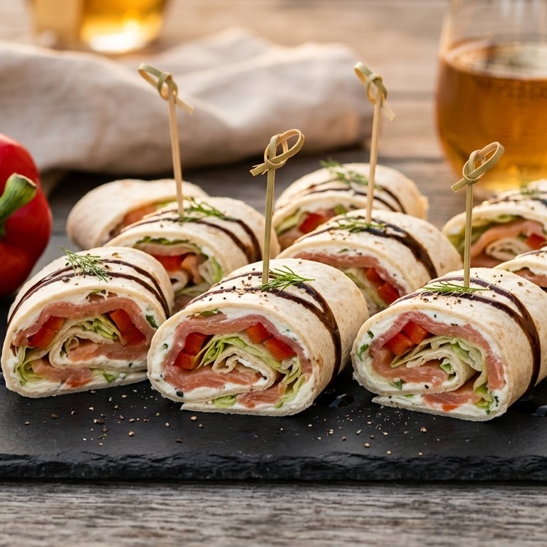 Wraps met zalm en balsamico recept