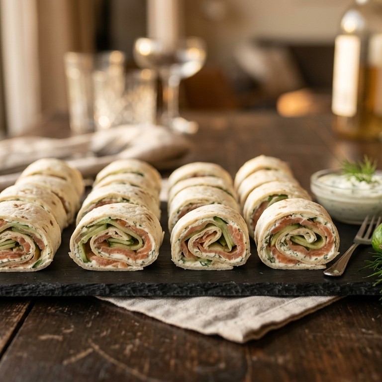 Wraps met zalm en komkommer recept