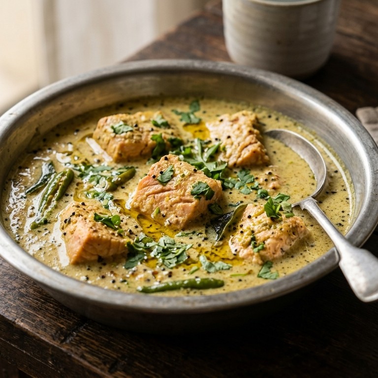 Xoriohor maasor jhol (vis curry met mosterd) recept