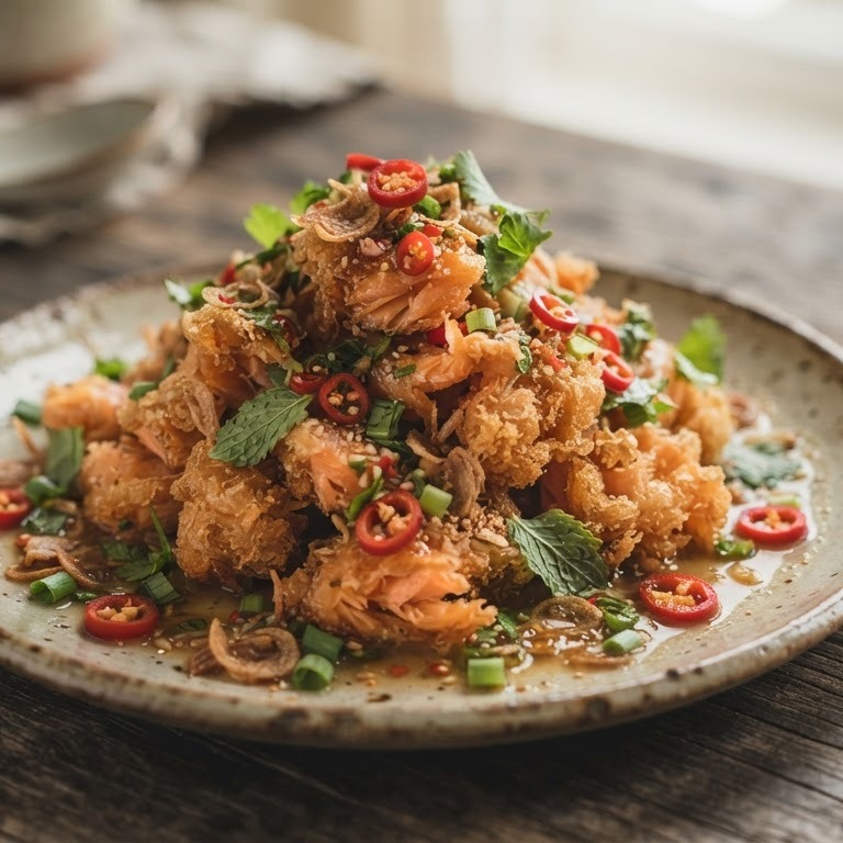 Yam Foo van Noorse zalm recept