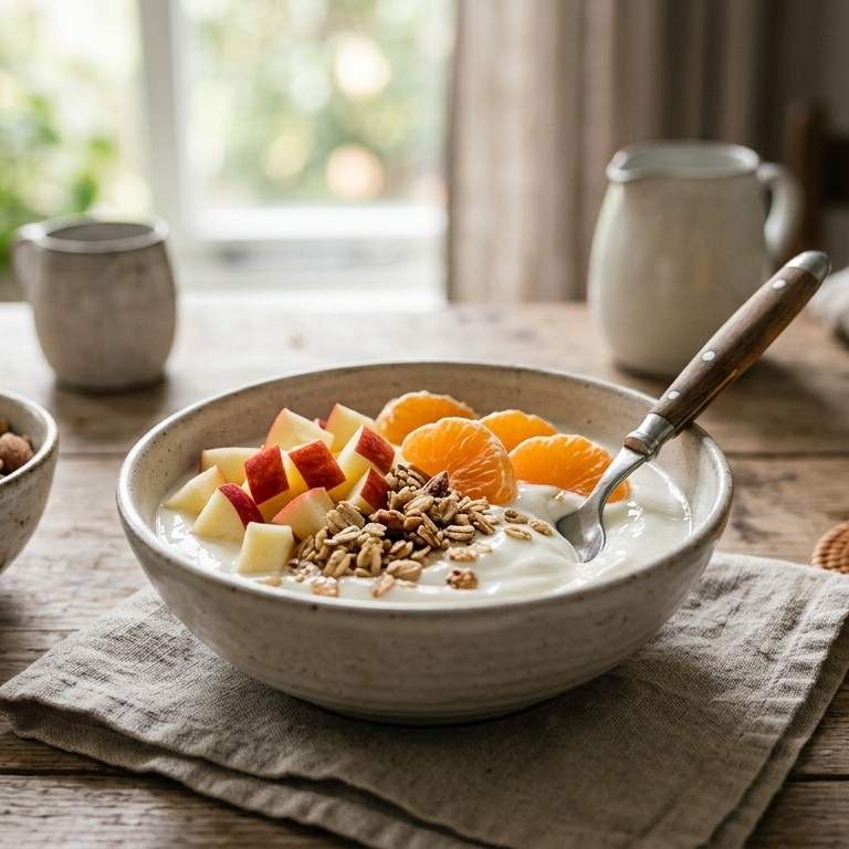 Yoghurt appel-mandarijn ontbijt recept