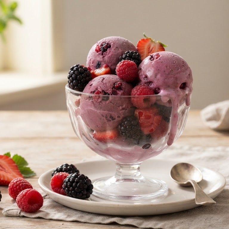 Yoghurt-bosvruchtenijs recept