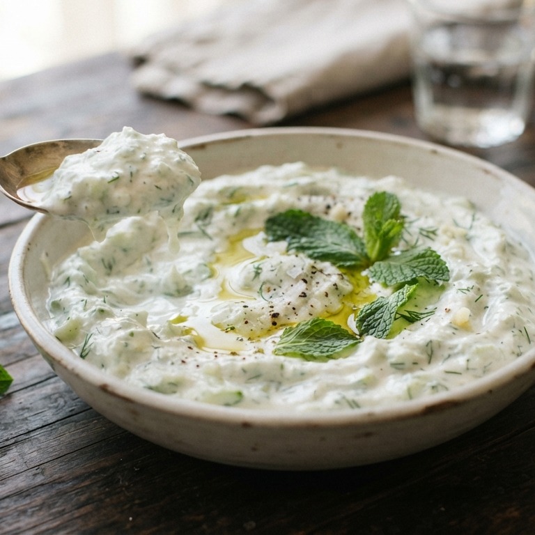 Yoghurtdip met komkommer en munt recept