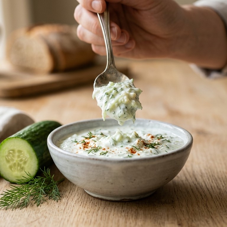 Yoghurtknoflooksaus recept