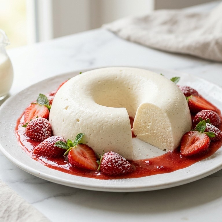 Yoghurtmousse met aardbeien recept