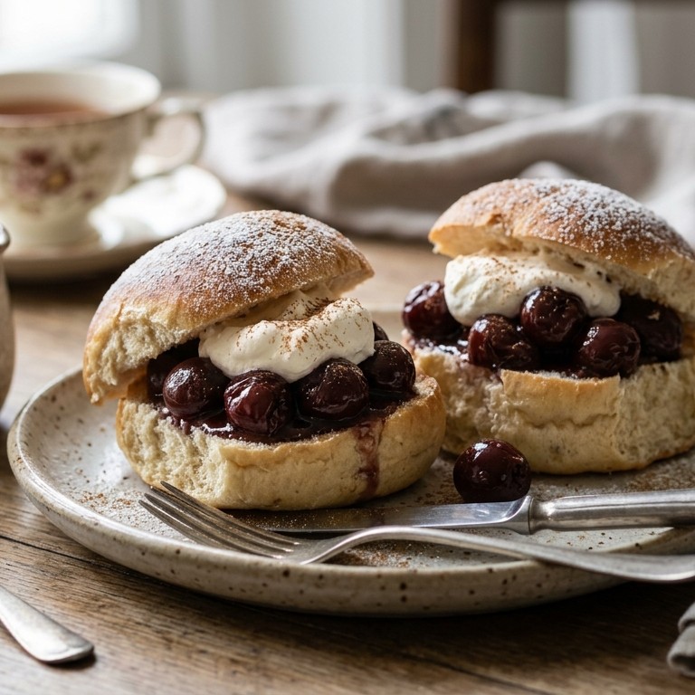Zachte broodjes met kaneelkersen recept