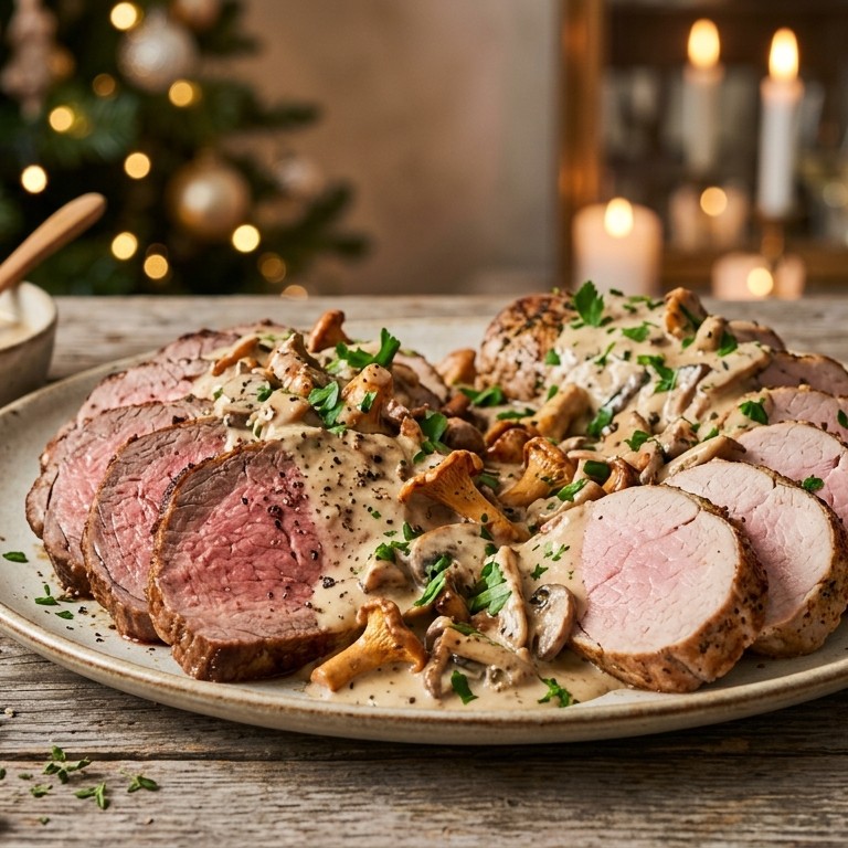 Zachtgegaarde filets met champignons recept