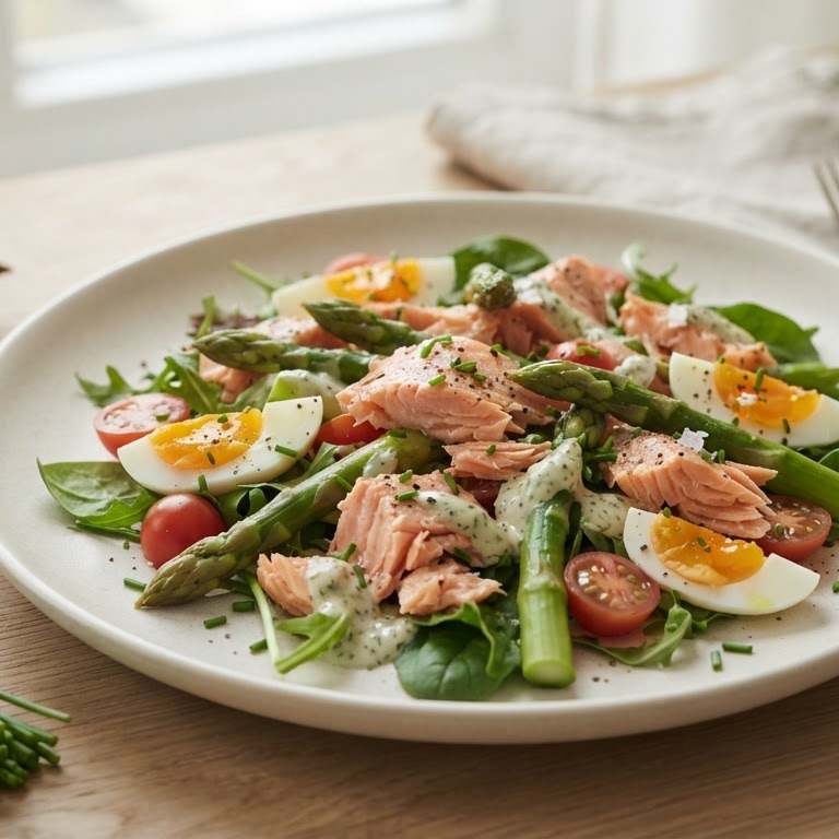 Zalm-asperge salade recept