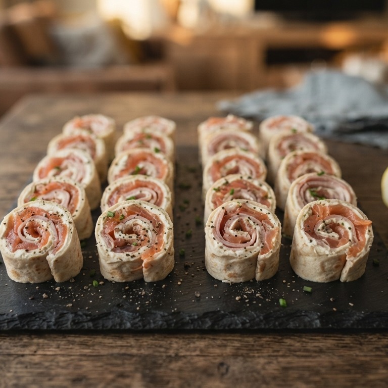Zalm en hamrolletjes recept
