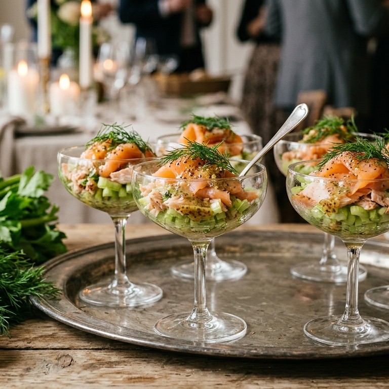 Zalm-forelcocktail voor buffet recept