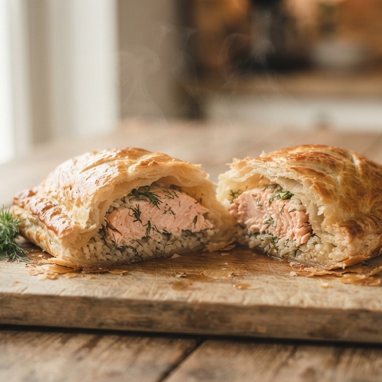 Zalm in bladerdeeg recept