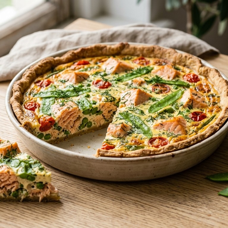 Zalm-kruidenquiche recept
