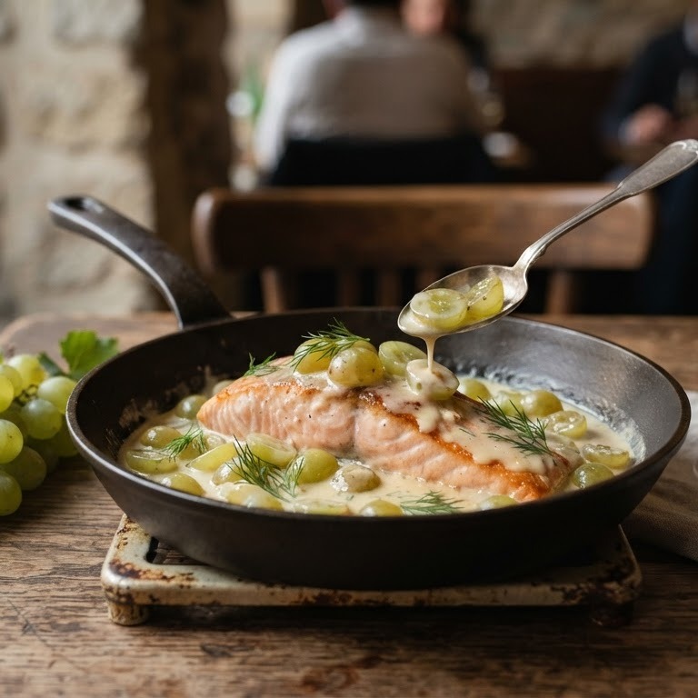 Zalm met druiven recept