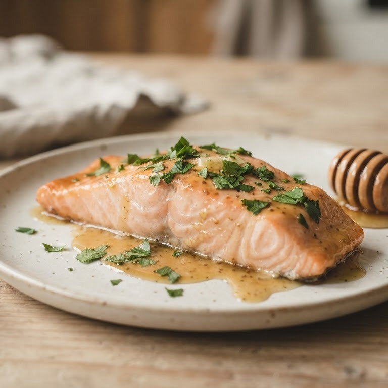 Zalm met honingdressing recept