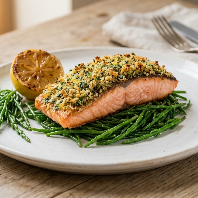 Zalm met Italiaanse Zeekraal recept