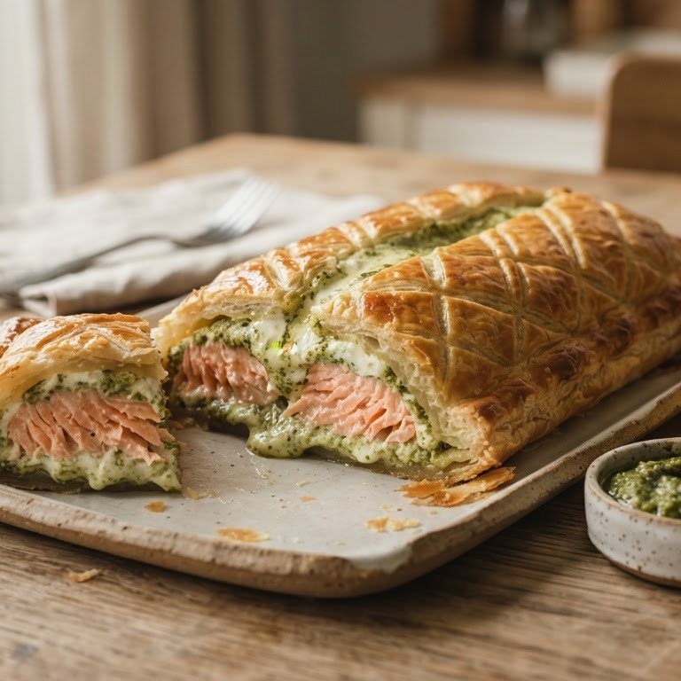Zalm met pesto uit de oven recept
