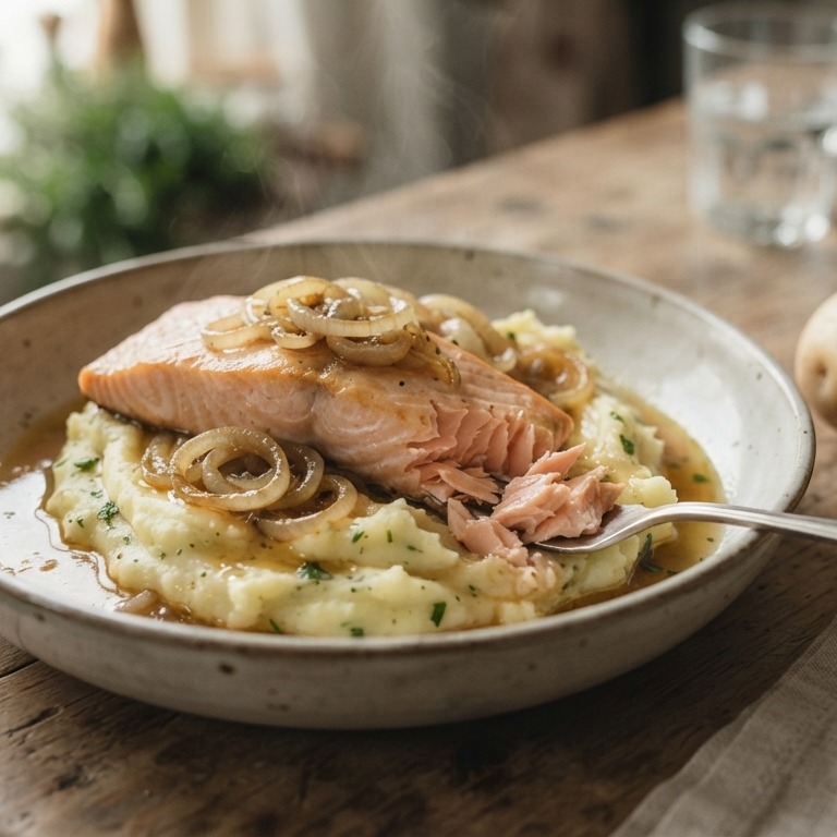 Zalm met puree recept