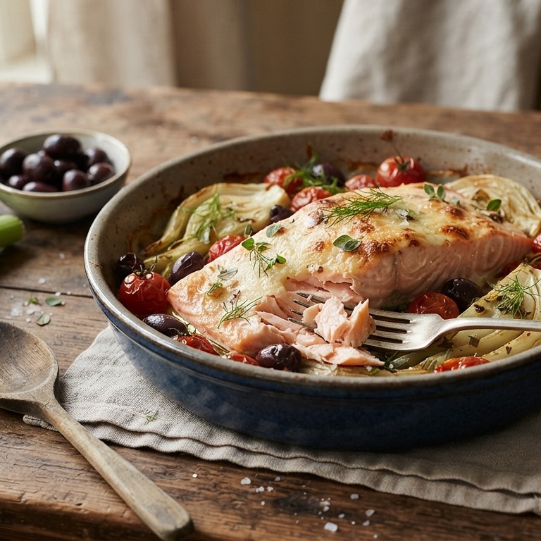 Zalm met venkel uit de oven recept