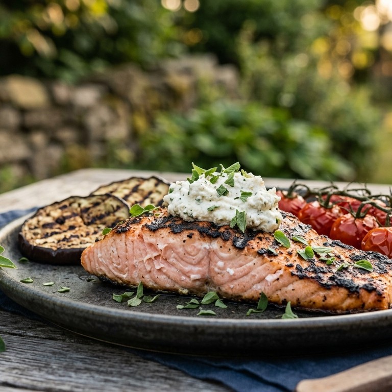 Zalm op BBQ recept