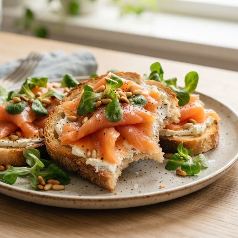 Zalm op toast recept