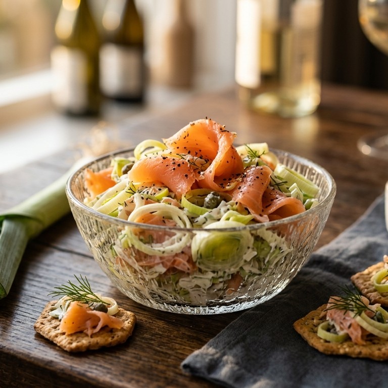 Zalm-prei salade recept