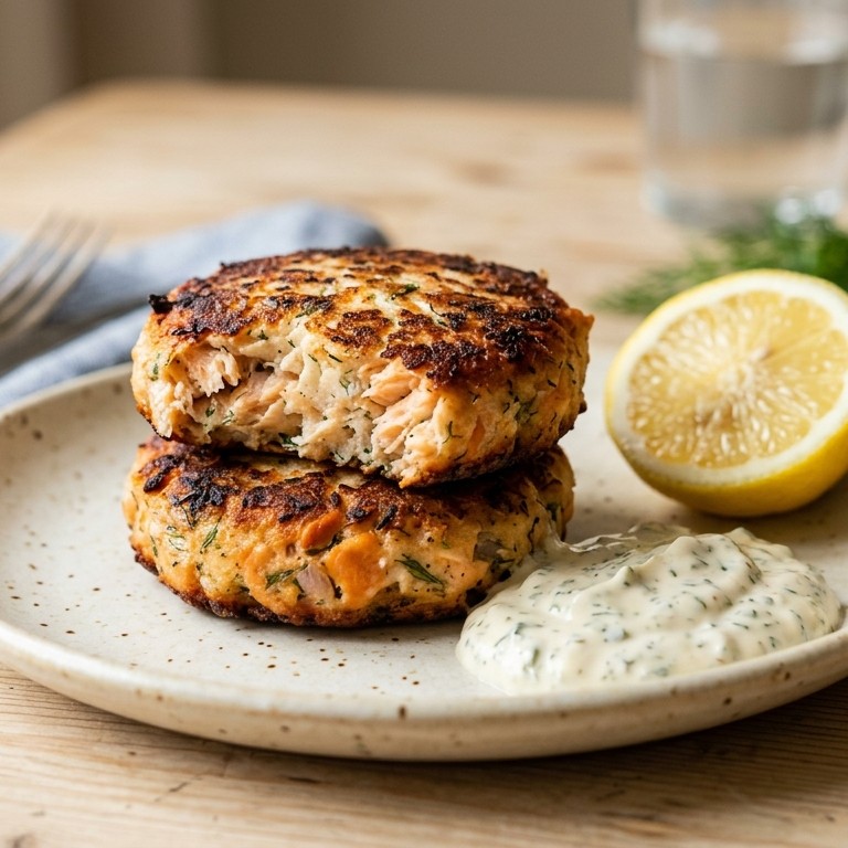 Zalm-sjalotjesburgers recept
