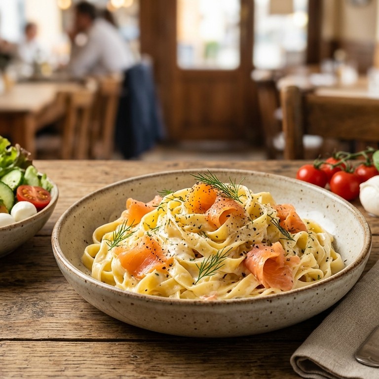 Zalm tagliatelle recept
