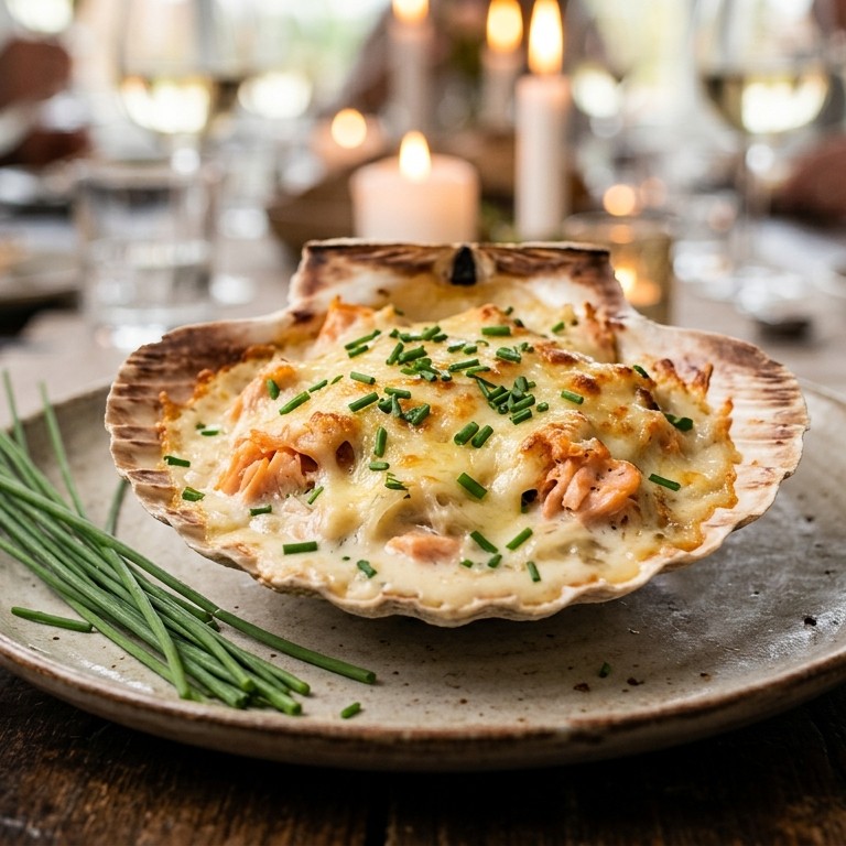Zalm (uit blik) in schelp recept