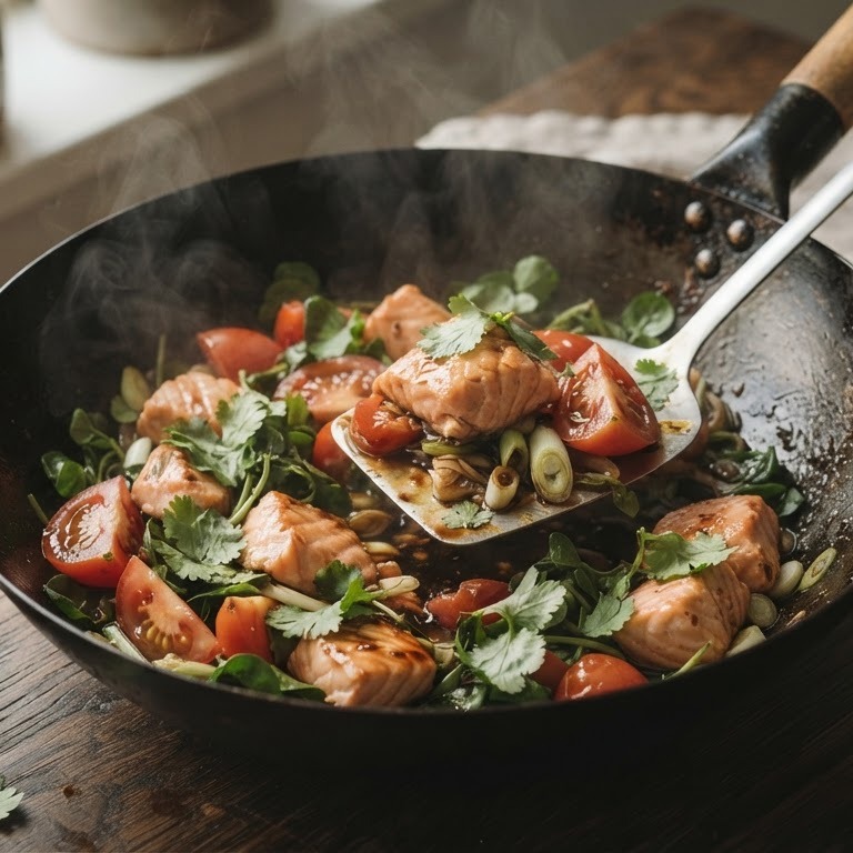 Zalm uit de wok recept