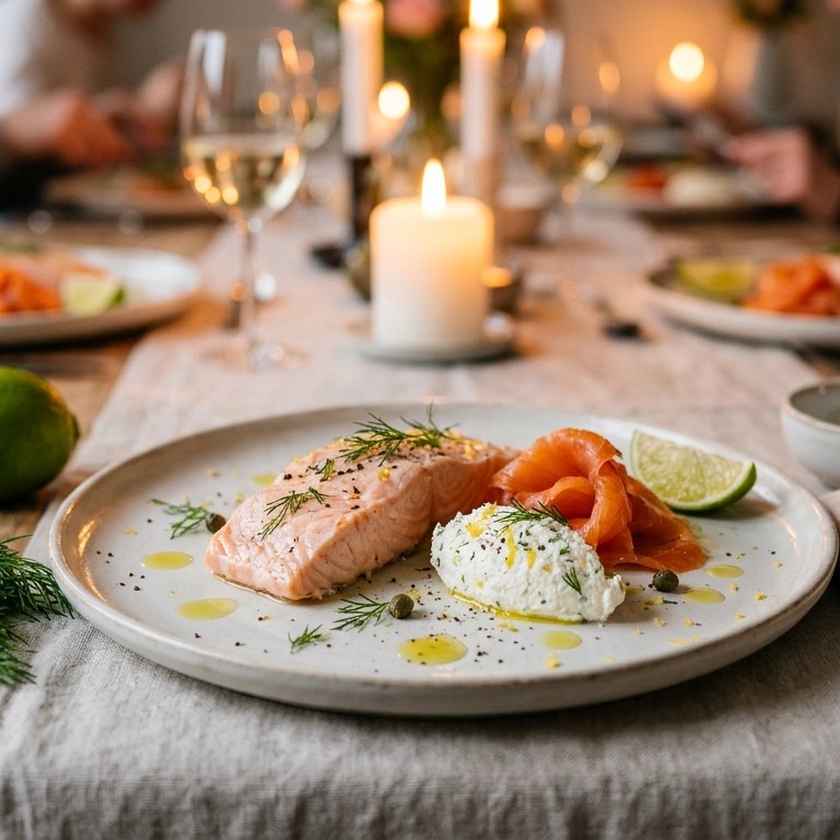 Zalm voorgerecht met twee soorten zalm recept