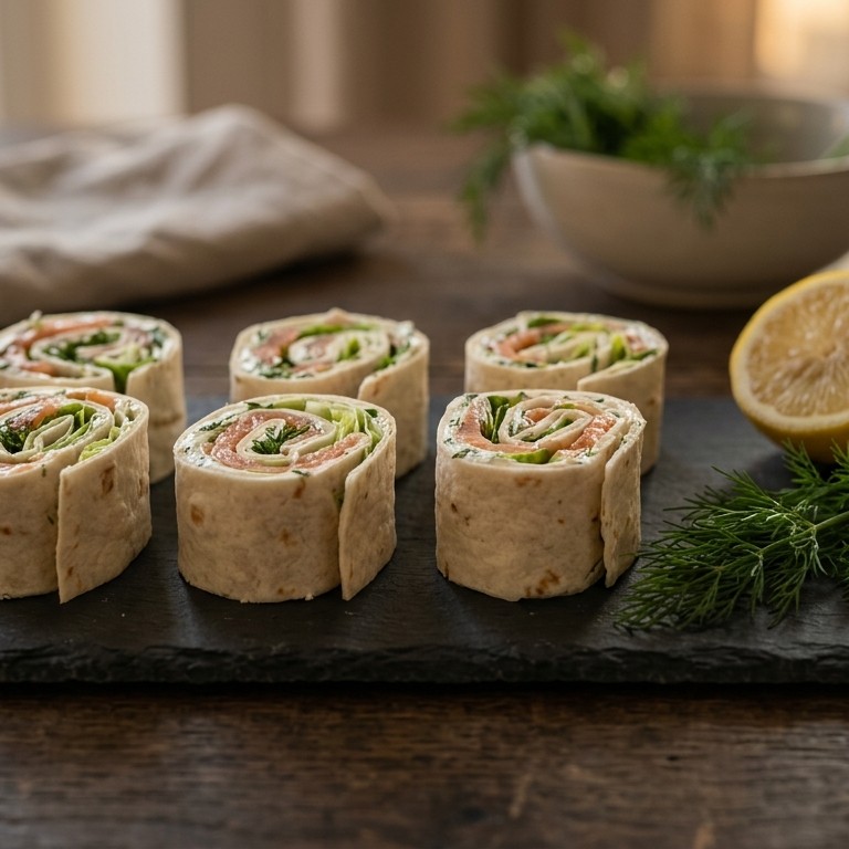 Zalm wrap rolletje recept