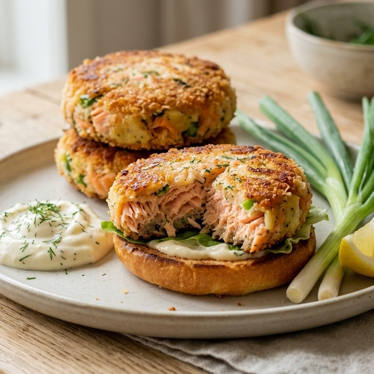 Zalmburgers recept