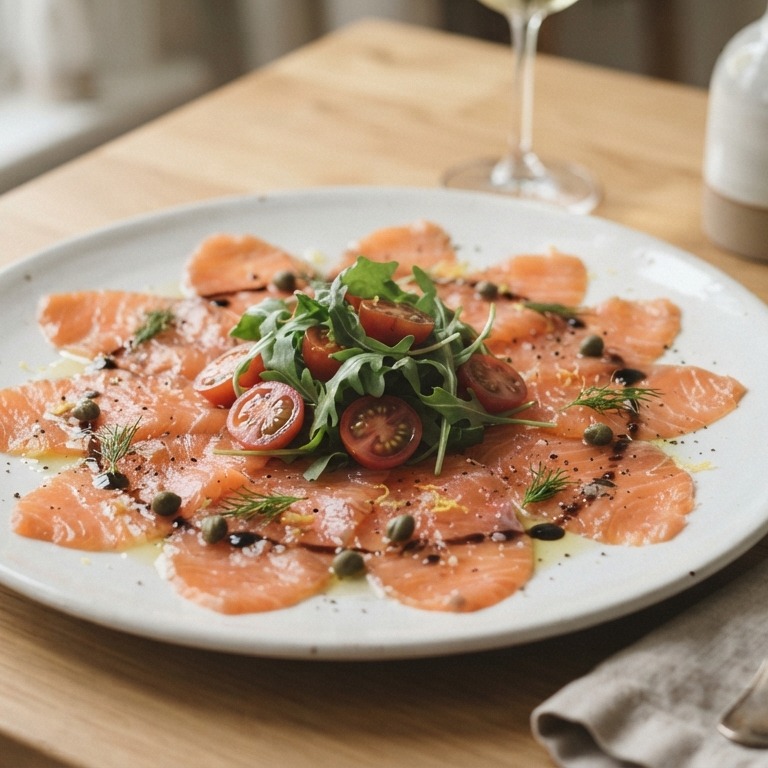 Zalmcarpaccio Classico recept