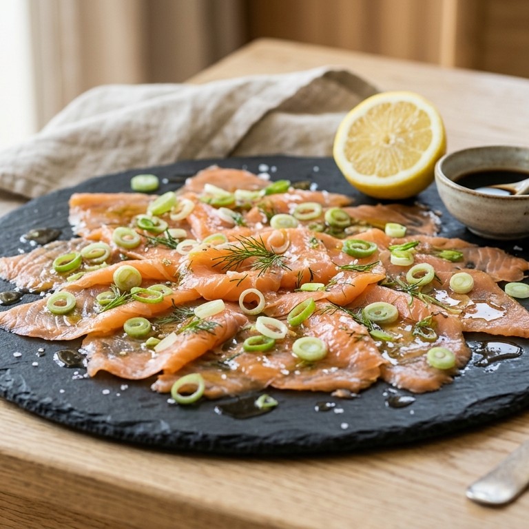Zalmcarpaccio met bosui recept