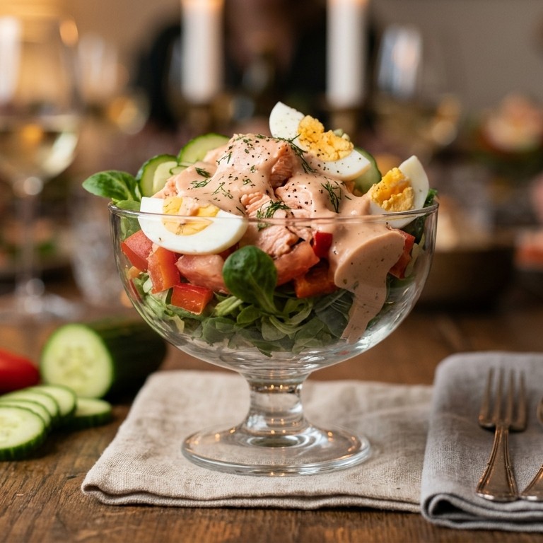 Zalmcocktail met cognacsaus recept