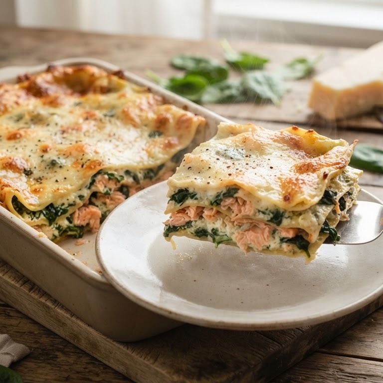 Zalmlasagne recept