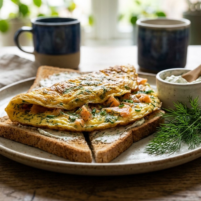 Zalmomelet recept