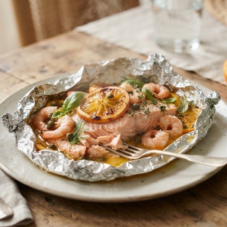 Zalmpakketje met sinaasappel recept