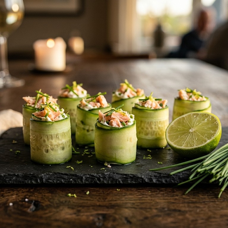 Zalmrolletjes recept