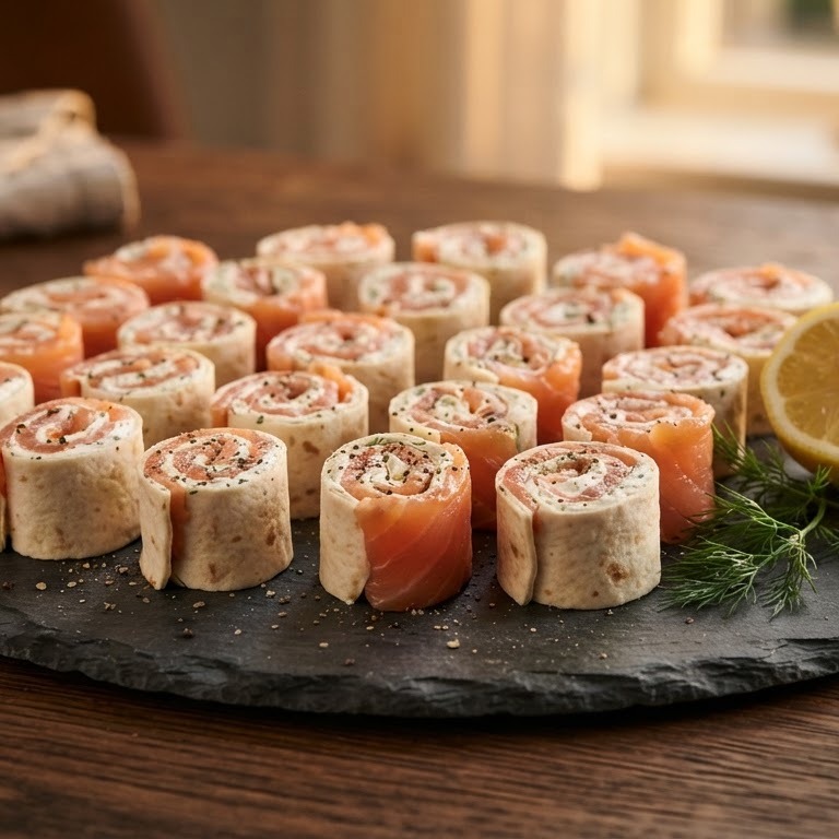 Zalmrolletjes met roomkaas recept