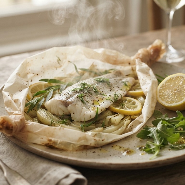 Zeebaars met venkel in papillot recept