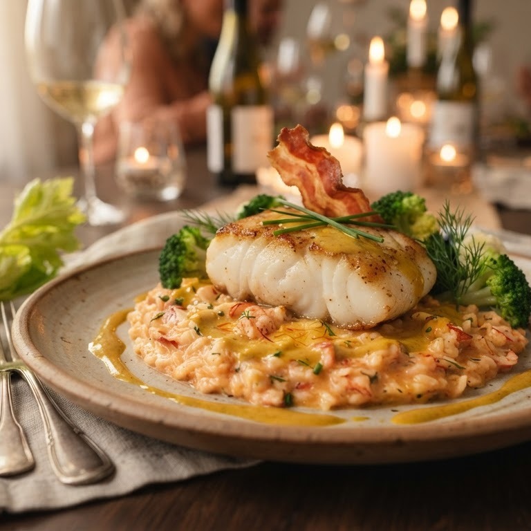 Zeeduivel met kreeftenrisotto recept