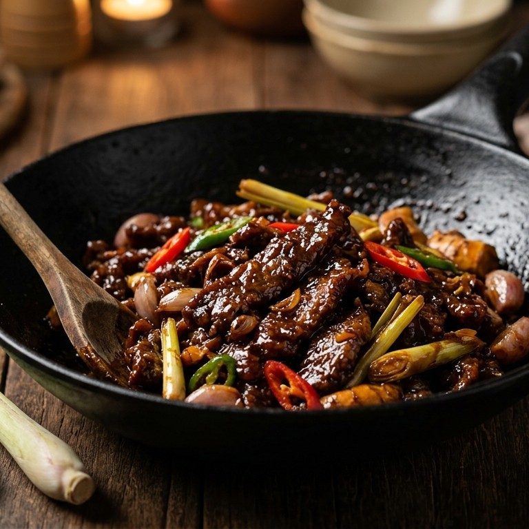 Zoet en gekruid rundvlees recept