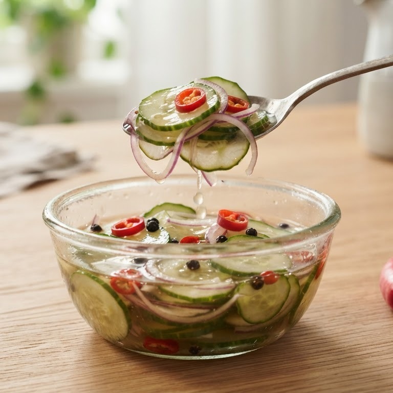 Zoet-zure komkommer recept