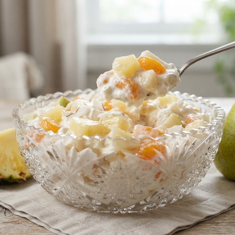 Zoete Amerikaanse fruitsalade recept