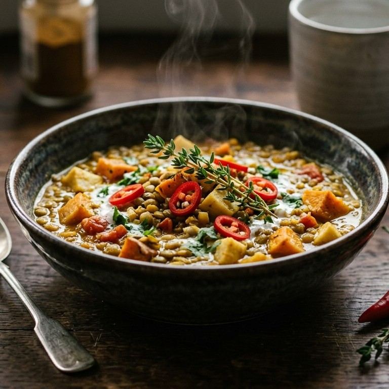Zoete bataat-dahl recept