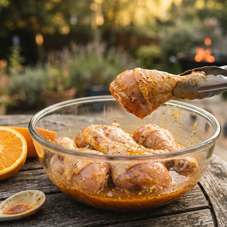 Zoete, kruidige marinade voor kip recept