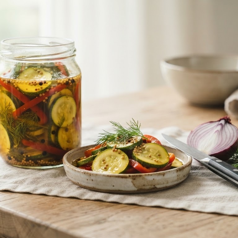 Zoetzure courgettes met paprika recept
