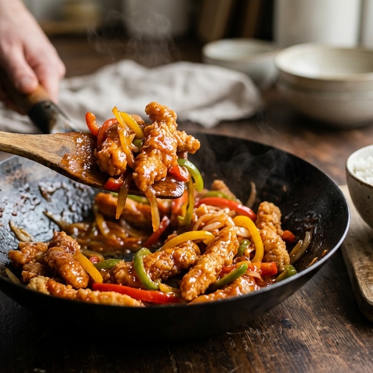 Zoetzure kipreepjes met paprika recept