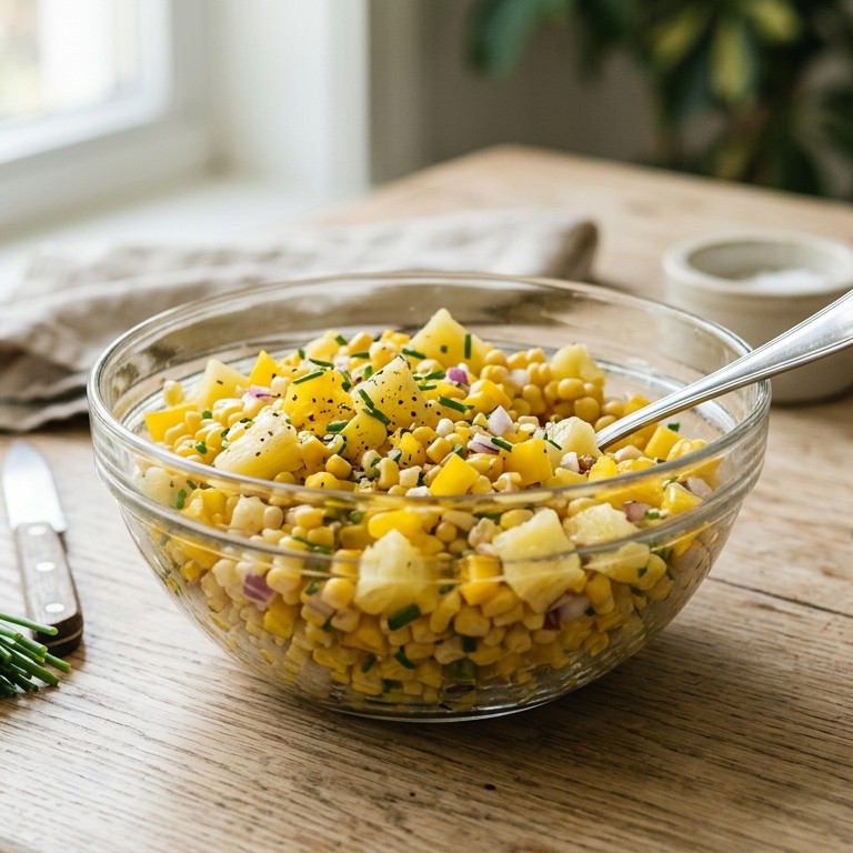 Zoetzure mais met paprika en ananas recept